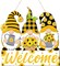 Sunflower Gnomes Welcome Sign Summer Welcome Hanging Decorations Wreath Wooden Hanging Door Sign with Ropes for Porch Front Door Decor Wedding Dinner Home Garden Kitchen Decor